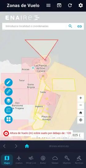 Captura de Mapa de Zonas de Vuelo